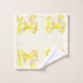 Ensemble de serviettes de bain jaune (Gant de toilette)