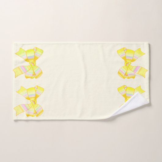 Ensemble de serviettes de bain jaune (Serviette à main)