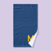 Ensemble de serviettes de bain jaune doré avec mon (Serviette à main)