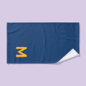 Ensemble de serviettes de bain jaune doré avec mon (Serviette à main)