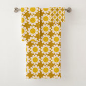 Ensemble de serviettes de bain jaune soleil super (En situation)