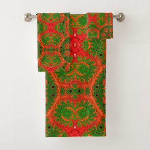 Ensemble de serviettes de bain Kaleidoscope orange