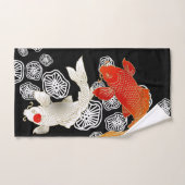 Ensemble de serviettes de bain Koi et lotus (Serviette à main)