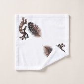 Ensemble de serviettes de bain Kokopelli à plumes  (Gant de toilette)