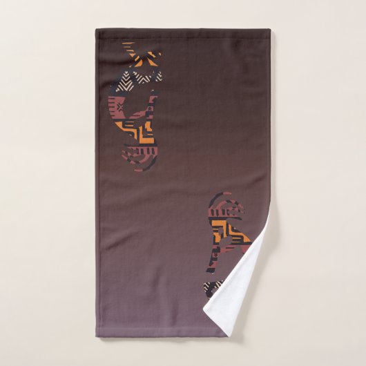 Ensemble de serviettes de bain Kokopelli Abstrait  (Serviette à main)