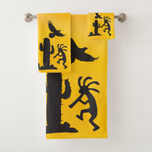 Ensemble de serviettes de bain Kokopelli de style
