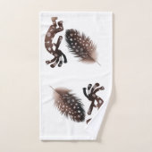 Ensemble de serviettes de bain Kokopelli en plumes (Serviette à main)