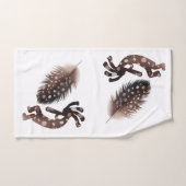Ensemble de serviettes de bain Kokopelli en plumes (Serviette à main)