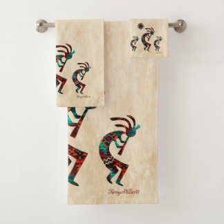 Ensemble de serviettes de bain Kokopelli Sud-Ouest