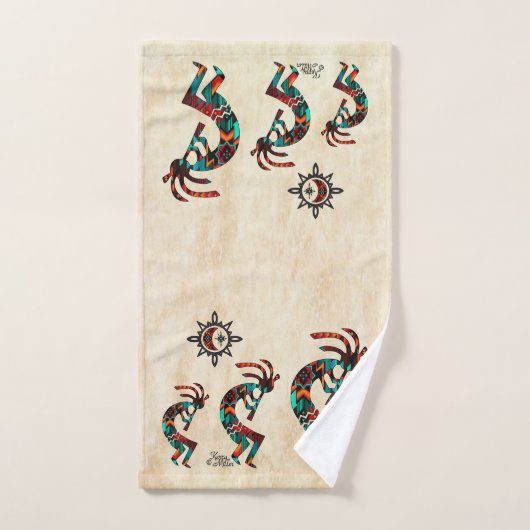 Ensemble de serviettes de bain Kokopelli Sud-Ouest (Serviette à main)