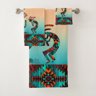 Ensemble de serviettes de bain Kokopelli Sud-Ouest