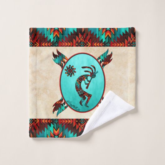 Ensemble de serviettes de bain Kokopelli Sud-Ouest (Gant de toilette)