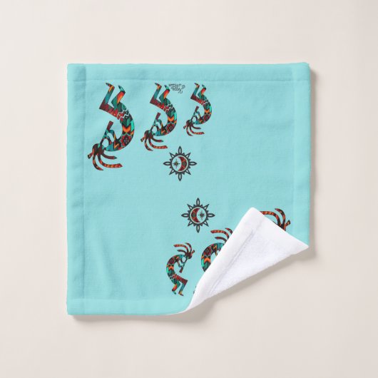 Ensemble de serviettes de bain Kokopelli Sud-Ouest (Gant de toilette)