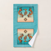 Ensemble de serviettes de bain Kokopelli Sud-Ouest (Serviette à main)
