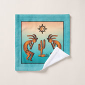 Ensemble de serviettes de bain Kokopelli Sud-Ouest (Gant de toilette)