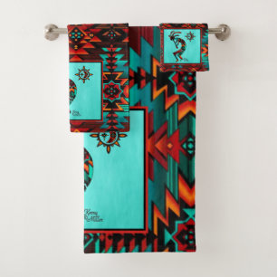 Ensemble de serviettes de bain Kokopelli Sud-Ouest