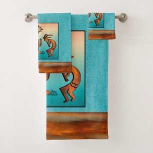 Ensemble de serviettes de bain Kokopelli Sud-Ouest