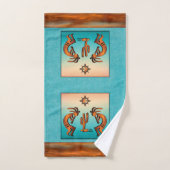 Ensemble de serviettes de bain Kokopelli Sud-Ouest (Serviette à main)
