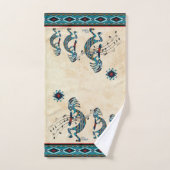 Ensemble de serviettes de bain Kokopelli Turquoise (Serviette à main)