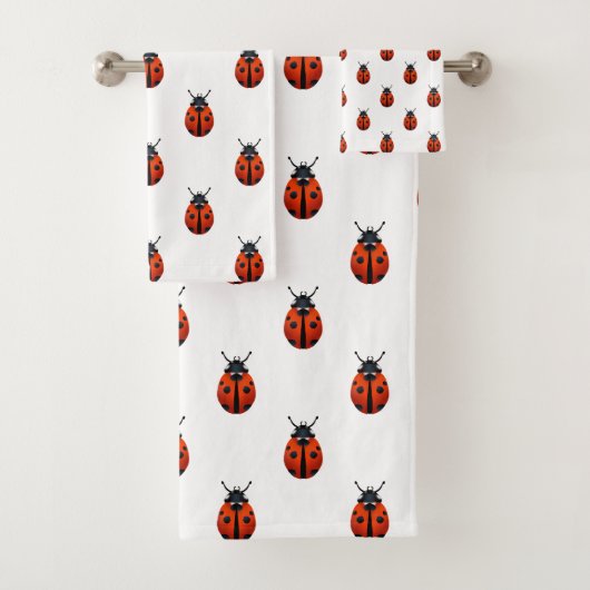 Ensemble de serviettes de bain Ladybugs (En situation)