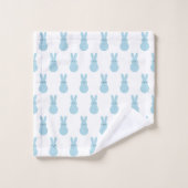 Ensemble de serviettes de bain lapin bleu Pâques (Gant de toilette)