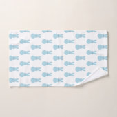 Ensemble de serviettes de bain lapin bleu Pâques (Serviette à main)