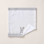 Ensemble de serviettes de bain Lapin figdewdrops (Gant de toilette)