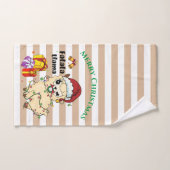 Ensemble de serviettes de bain Llama de Noël (Serviette à main)