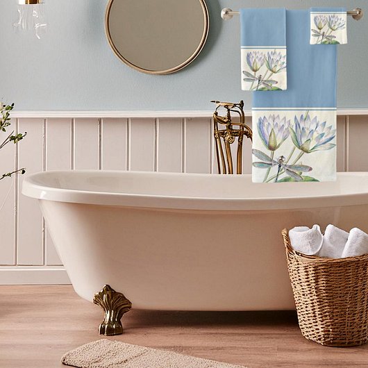 Ensemble de serviettes de bain lotus et libellule