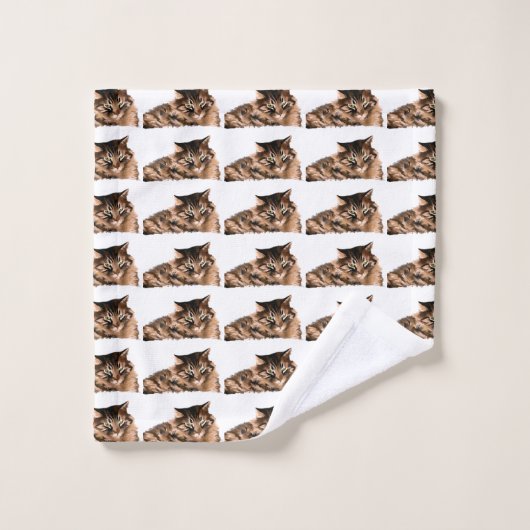 Ensemble de serviettes de bain - Maine Coon Cat (Gant de toilette)