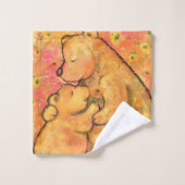 Ensemble de serviettes de bain maman et bébé ours (Gant de toilette)