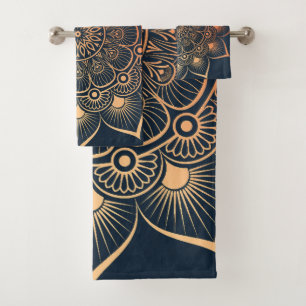 Ensemble de serviettes de bain Mandala de la marin