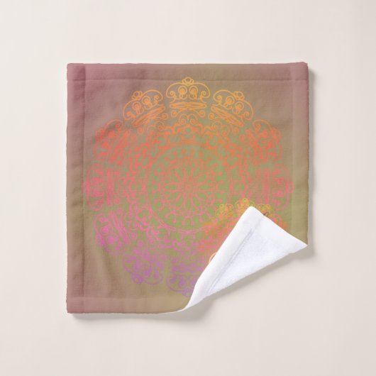 Ensemble de serviettes de bain Mandala Monogram Ma (Gant de toilette)