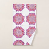 Ensemble de serviettes de bain mandala rose mignon (Serviette à main)