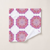 Ensemble de serviettes de bain mandala rose mignon (Gant de toilette)