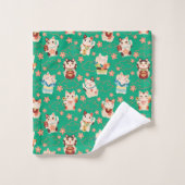 Ensemble de serviettes de bain Maneki Neko Lucky C (Gant de toilette)