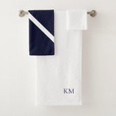 Ensemble de serviettes de bain Mariage de Monogram (En situation)