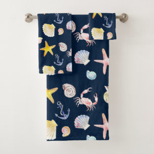 Ensemble de serviettes de bain Marine Life & Ancre