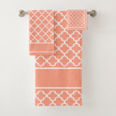 Ensemble de serviettes de bain marocain rose et bl (En situation)