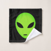 Ensemble de serviettes de bain martien alien vert (Gant de toilette)
