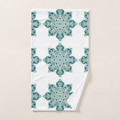 Ensemble de serviettes de bain, médaillons verts s (Serviette à main)