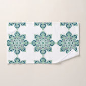 Ensemble de serviettes de bain, médaillons verts s (Serviette à main)