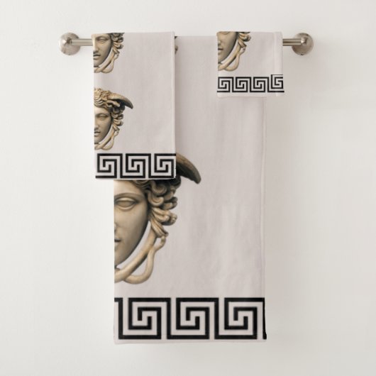 Ensemble de serviettes de bain Medusa Stone Beige (En situation)