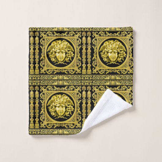 Ensemble de serviettes de bain Méduse dorée (Gant de toilette)