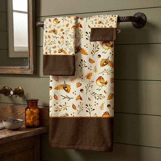 ensemble de serviettes de bain mélange d'automne