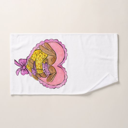 Ensemble de serviettes de bain mère et fille (Serviette à main)