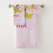 Ensemble de serviettes de bain Mermaid Design (En situation)