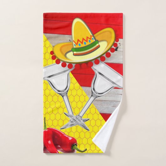 Ensemble de serviettes de bain mexicain Sombrero (Serviette à main)