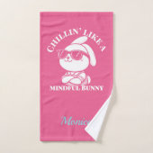 Ensemble de serviettes de bain "Mindful Bunny" ros (Serviette à main)