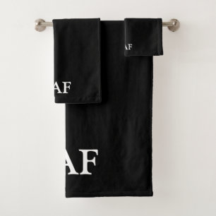 Ensemble de serviettes de bain minimaliste noir Mo